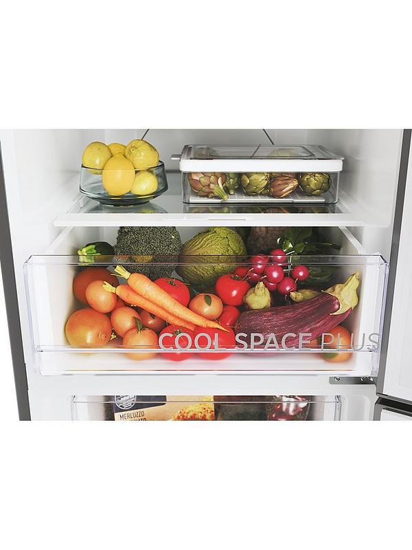 Hoover HOCE4T618EWSK 60 x 185cm E-rated WTD FREESTANDING Fridge Freezer - Silver - Image 4
